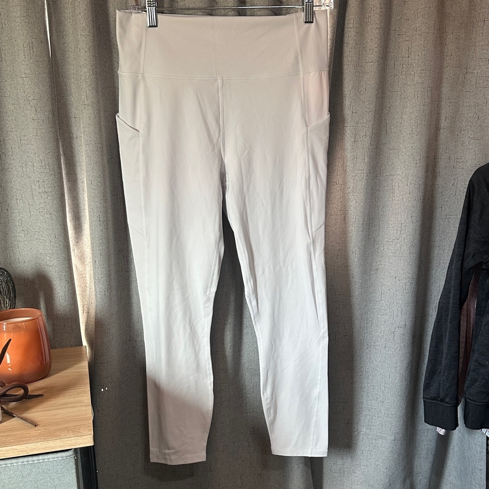 Fabletics Cream High-Waisted Leggings
